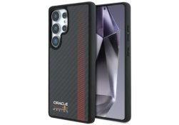 Étui Red Bull Real Carbon Fiber Powerbar MagSafe pour Samsung Galaxy S25 Ultra noir RBHMS25L24CFGSMK