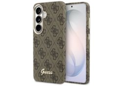 Étui Guess 4G Script MagSafe pour Samsung  Galaxy S26 marron GUHMS26S5P4FWMSW