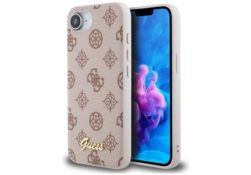 Étui Guess Peony Script Logo MagSafe pour  iPhone 16e / 17e marron GUHMPSE4PGPYSW