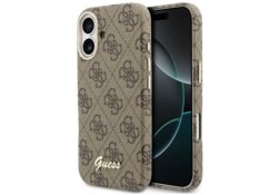Étui Guess 4G Script MagSafe pour iPhone   17 marron GUHMP17S5P4FWMSW