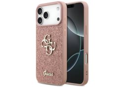 Étui Guess Fixed Glitter Big 4G pour       iPhone 17 Pro Max rose GUHCP17XHG4SGP