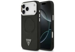 Étui Guess Triangle Logo MagSafe pour      iPhone 17 Pro noir GUHMP17LPSDTSCMK
