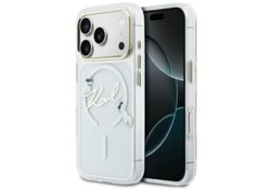 Étui Karl Lagerfeld IML Choupettes Karl  Script Logo MagSafe pour iPhone 17 Pro Max transparent KLHMP17X5HKSCAH