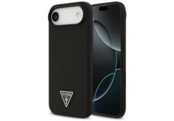 Étui Guess Silicone Triangle Logo        MagSafe pour iPhone Air noir GUHMP17MSCTRLMK
