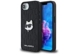 Étui Karl Lagerfeld Monogram Choupette   Head Pin pour iPhone 16e / 17e noir KLHCPSE4PGKLCHPK