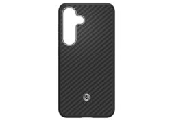 Étui Samsung Spigen Enzo Aramid Magnet   pour Galaxy S25 noir-argenté GP-FPS931PGABW