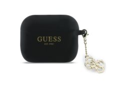 Étui Guess Silicone 4G Charm pour AirPods  Pro 3 noir GUAP3LECG4K