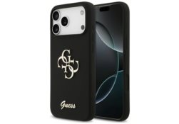 Étui Guess Silicone Big 4G Script pour     iPhone 17 Pro Max noir GUHCP17XSC4GSMK