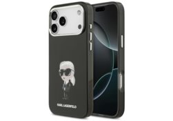 Étui Karl Lagerfeld IML Aquarelle Karl   & Logo MagSafe pour iPhone 17 Pro Max noir KLHMP17XHMKIAQOK