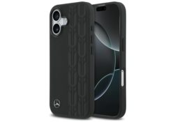 Étui Mercedes Leather Laurel Leaves      MagSafe pour iPhone 17 noir MEHMP17S25RDSLAK