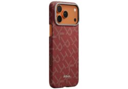 Étui PITAKA Ultra-slim Monogram MagSafe pour iPhone 17 Pro Max złoto rouge KI1702PTKP