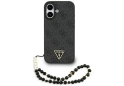 Étui Guess 4G Strap Triangle Logo        MagSafe pour iPhone 17 noir GUHMP17SP4TSDPPSK