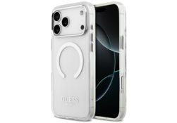 Étui Guess Metal Outline MagSafe pour      iPhone 17 Pro Max argenté GUHMP17XHTRMS