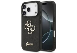 Étui Guess Fixed Glitter Big 4G pour       iPhone 17 Pro noir GUHCP17LHG4SGK