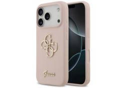 Étui Guess Silicone Big 4G Script pour     iPhone 17 Pro rose GUHCP17LSC4GSMP