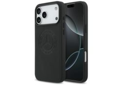 Étui Mercedes Leather Vintage Logo       MagSafe pour iPhone 17 Pro Max noir MEHMP17X25RICVLK