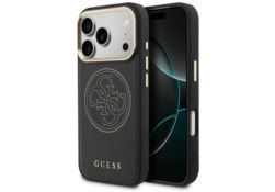 Étui Guess Perforated 4G MagSafe pour      iPhone 17 Pro Max noir GUHMP17X5PG4SRGK