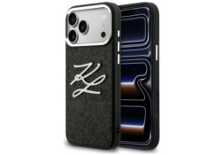 Étui Karl Lagerfeld IML Glitter KL       Diamond Logo pour iPhone 17 Pro Max noir KLHCP17X6PFGKLK