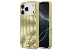 Étui Guess Rhinestone Triangle Logo pour   iPhone 17 Pro pourré GUHCP17LHDGTPD