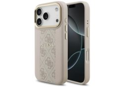 Étui Guess 4G Stripe MagSafe pour iPhone   17 Pro rose GUHMP17LPG4SEMCP