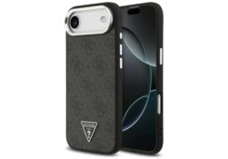 Étui Guess 4G Triangle Logo MagSafe pour   iPhone Air noir argenté GUHMP17MP4TSRCMK