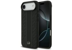Étui Mercedes Leather Laurel Leaves      Stripes MagSafe pour iPhone Air noir MEHMP17M25RLDLKH