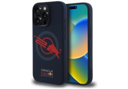 Étui Red Bull HC Silicone ORBR20 Logo    Red Lining pour iPhone 15 Pro MagSafe bleu marine RBHMP15L24SIOLVR