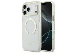 Étui Guess Metal Outline MagSafe pour      iPhone 17 Pro Max pourré GUHMP17XHTRMD