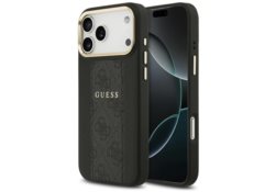 Étui Guess 4G Stripe MagSafe pour iPhone   17 Pro Max noir GUHMP17XPG4SEMCK
