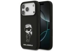 Étui Karl Lagerfeld Silicone Karl Sketch & Logo MagSafe pour iPhone 17 Pro noir KLHMP17LSKIGROK