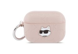Étui Karl Lagerfeld Monogram Choupette   Head pour AirPods Pro 3 rose KLAP3PGCHPP
