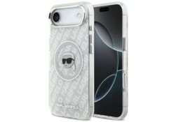 Étui Karl Lagerfeld IML Karl Head Logo   MagSafe pour iPhone Air gris KLHMP17MHMKBKHOG