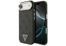 Étui Guess 4G Triangle Logo MagSafe pour   iPhone Air noir pourré GUHMP17MP4GTDGMK