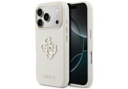 Étui Guess FW Resin Logo pour iPhone 17    Pro Max beige GUHCP17X5PS4RGGE