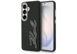 Étui Karl Lagerfeld Grained Signature    Metal Resin Logo pour Samsung Galaxy S26 noir KLHCS26SPGFKSRSK