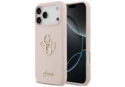Étui Guess Silicone Big 4G Script pour     iPhone 17 Pro Max rose GUHCP17XSC4GSMP