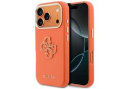 Étui Guess FW Resin Logo pour iPhone 17    Pro orange GUHCP17L5PS4RGGO