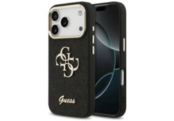 Étui Guess Fixed Glitter Big 4G Metal    Frame pour iPhone 17 Pro noir GUHCP17LHG4SGCK