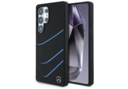 Étui Mercedes Silicone Contrasted Curves MagSafe pour Samsung Galaxy S25 Ultra noir MEHMS25L24SDWBK
