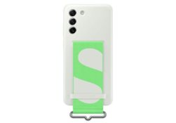 Étui Samsung EF-GG990TW S21 FE 5G G990   blanc/white Silicone Cover Strap EF-GG990TWEGWW