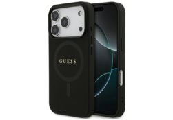 Étui Guess Saffiano Classic Logo MagSafe pour iPhone 17 Pro noir GUHMP17LPSAHMCK