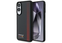Étui Red Bull Real Carbon Fiber Powerbar MagSafe pour Samsung Galaxy S25 Edge noir RBHMS25E24CFGSMK