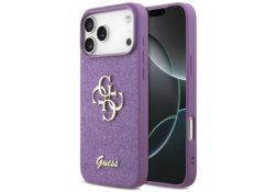 Étui Guess Fixed Glitter Big 4G pour       iPhone 17 Pro Max liliowy GUHCP17XHG4SGL