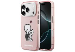 Étui Karl Lagerfeld Karl & Choupette     Back MagSafe pour iPhone 17 Pro rose KLHMP17L6HKCBHP