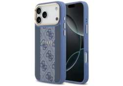 Étui Guess 4G Stripe MagSafe pour iPhone   17 Pro Max bleu GUHMP17XPG4SEMCB
