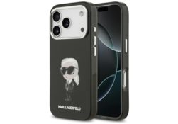 Étui Karl Lagerfeld IML Aquarelle Karl   & Logo MagSafe pour iPhone 17 Pro noir KLHMP17LHMKIAQOK