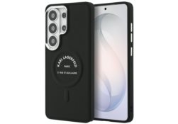 Étui Karl Lagerfeld Embossed Ring RSG    Logo MagSafe pour Samsung Galaxy S26 Ultra noir KLHMS26LPSKRSGEK
