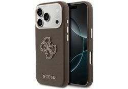 Étui Guess FW Resin Logo pour iPhone 17    Pro marron GUHCP17L5PS4RGGW