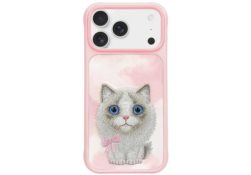 Étui Nimmy Big Eyed Pet 2.0 Cat pour       iPhone 17 Pro Max rose N-XDY-IP17-Pro-Max-07D