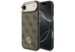 Étui Guess 4G Strass Logo MagSafe pour     iPhone Air marron GUHMP17MP4GRMDEW